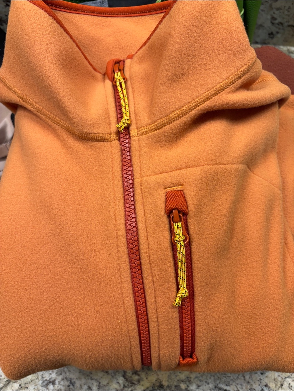 REI Cooperative Polartec Fleece retro full zip, orange, M - Picture 11 of 11